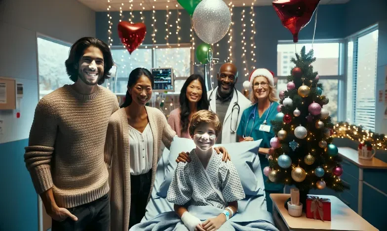 Dzielny Chłopiec Pokonuje Raka i COVID, aby Świętować Radosne Boże Narodzenie w Szpitalu